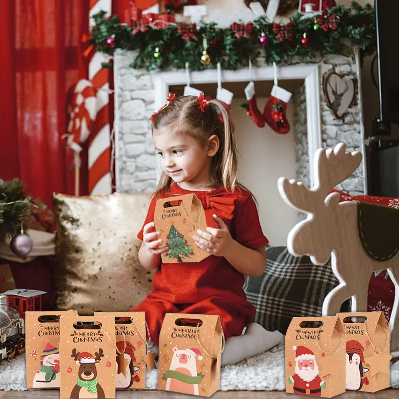 6/12/24Pcs  Christmas Kraft Pa - Advent Calendar Gift avaliação e preço