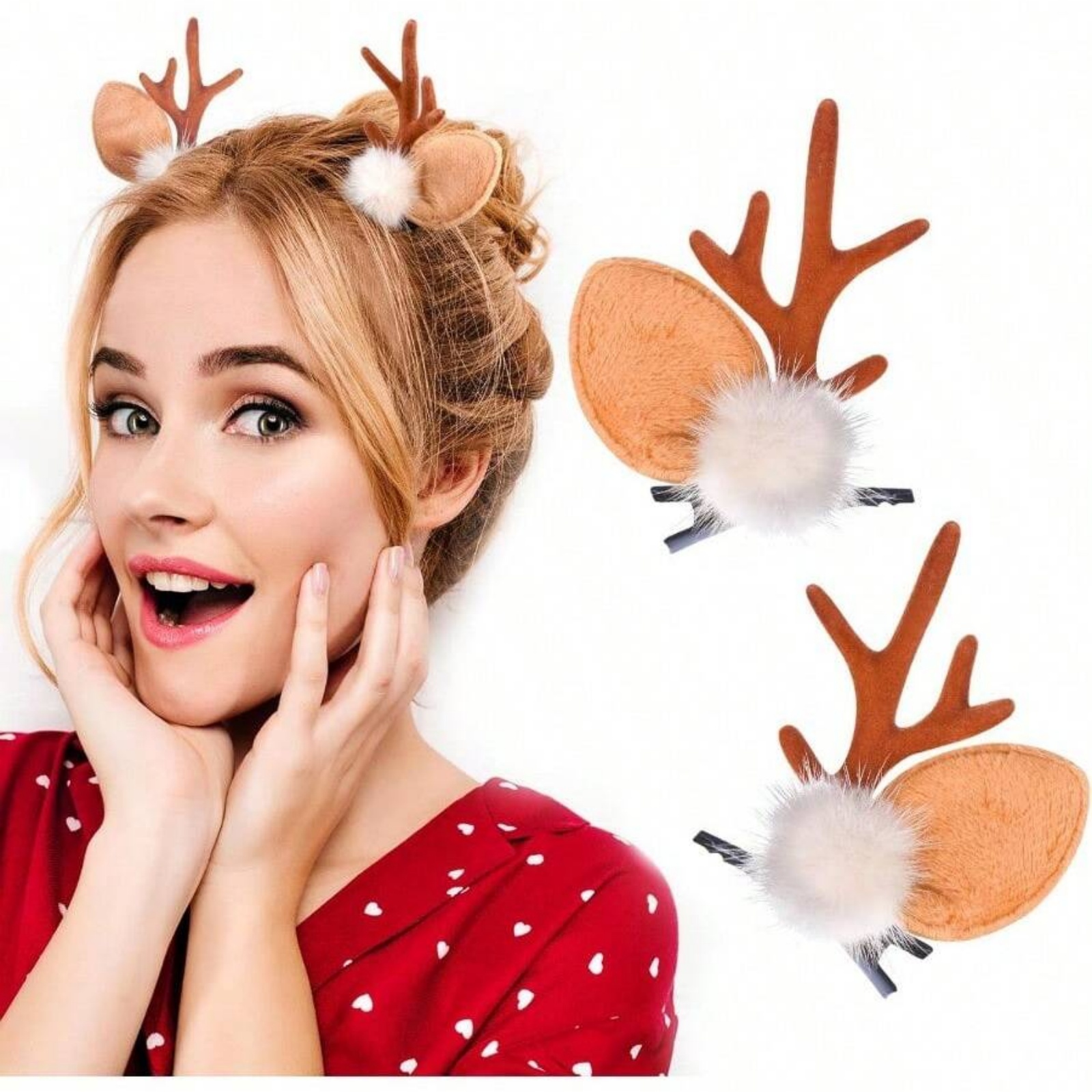 2pcs Christmas Reindeer Antler - Reindeer Antlers Headband avaliação e preço