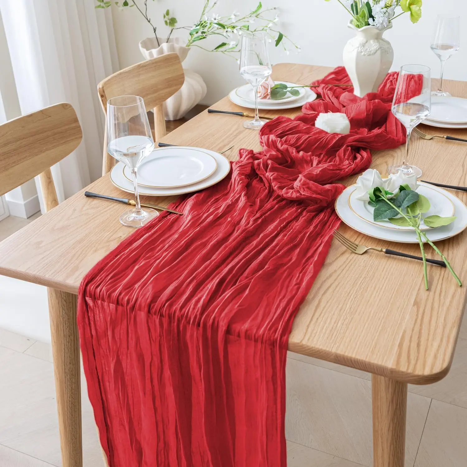 Valentine Red Long Table Runne - Christmas Table Runner avaliação e preço
