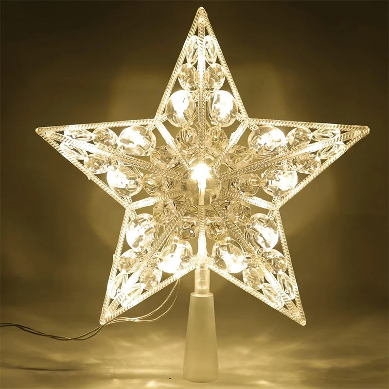 15cm Christmas Decoration Glow - Star Tree Topper avaliação e preço