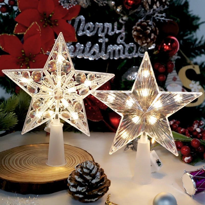 15cm Christmas Decoration Glow - Star Tree Topper avaliação e preço