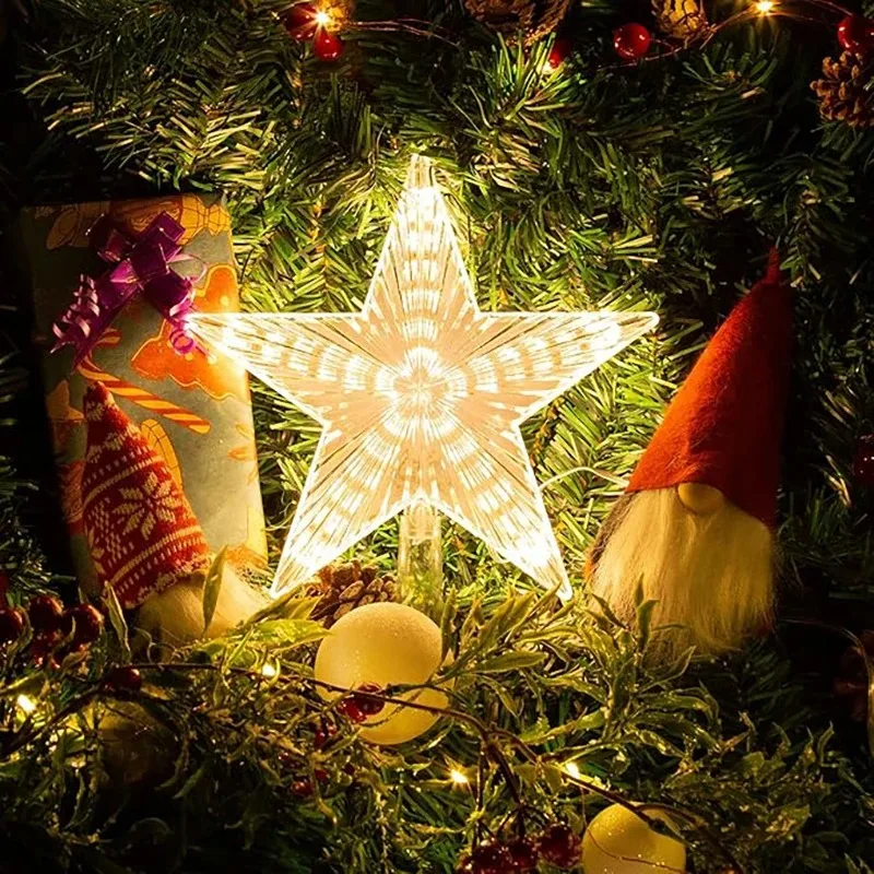 15cm Christmas Decoration Glow - Star Tree Topper avaliação e preço