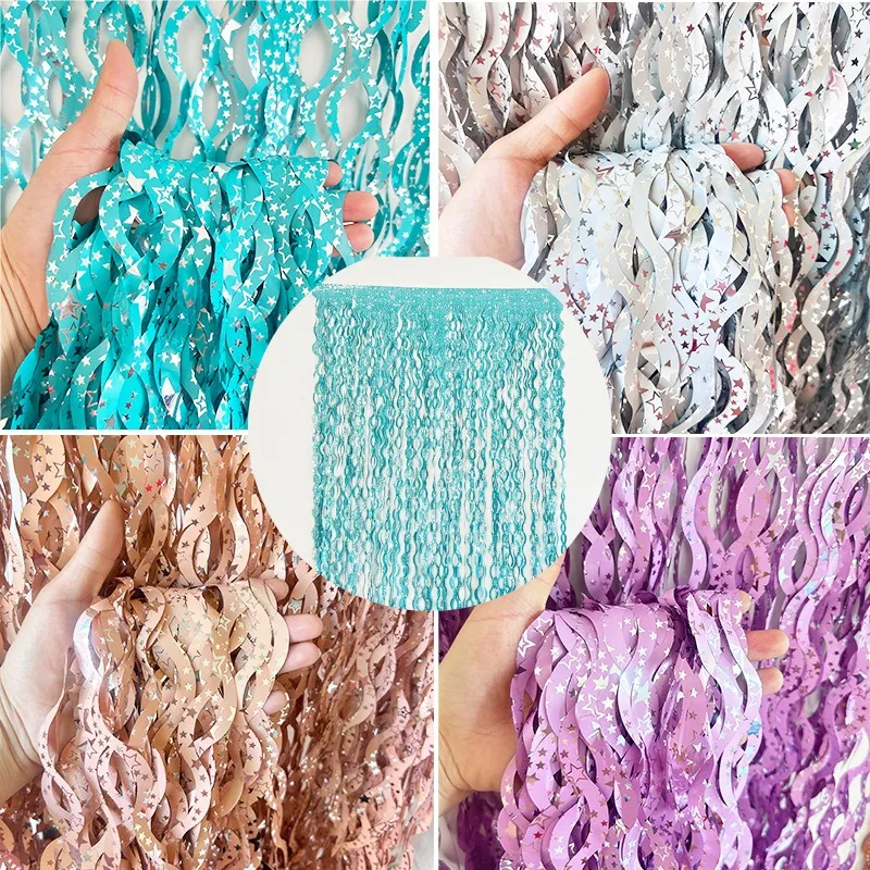 1X2M Star Colorful Rain Tinsel - Tinsel Garland Decoration avaliação e preço