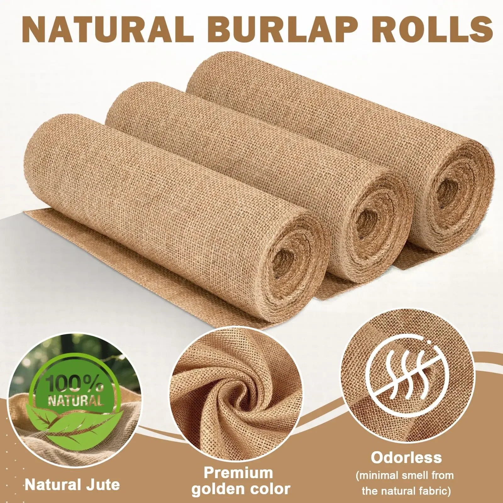 Natural Beige Burlap Roll 30cm - Christmas Table Runner avaliação e preço