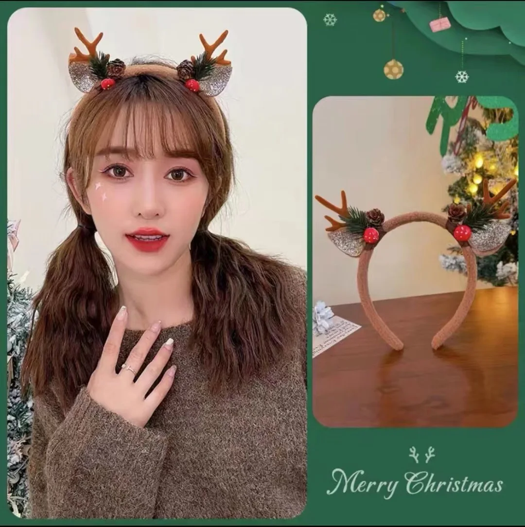 Christmas Headband Reindeer An - Reindeer Antlers Headband avaliação e preço