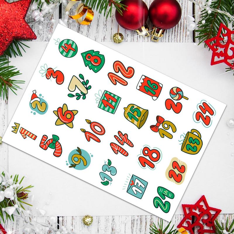 Merry Christmas Stickers Adven - Advent Calendar Gift avaliação e preço