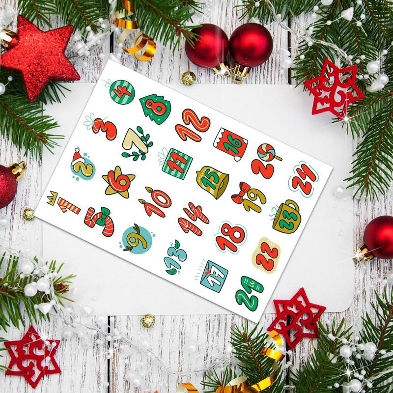 Merry Christmas Stickers Adven - Advent Calendar Gift avaliação e preço