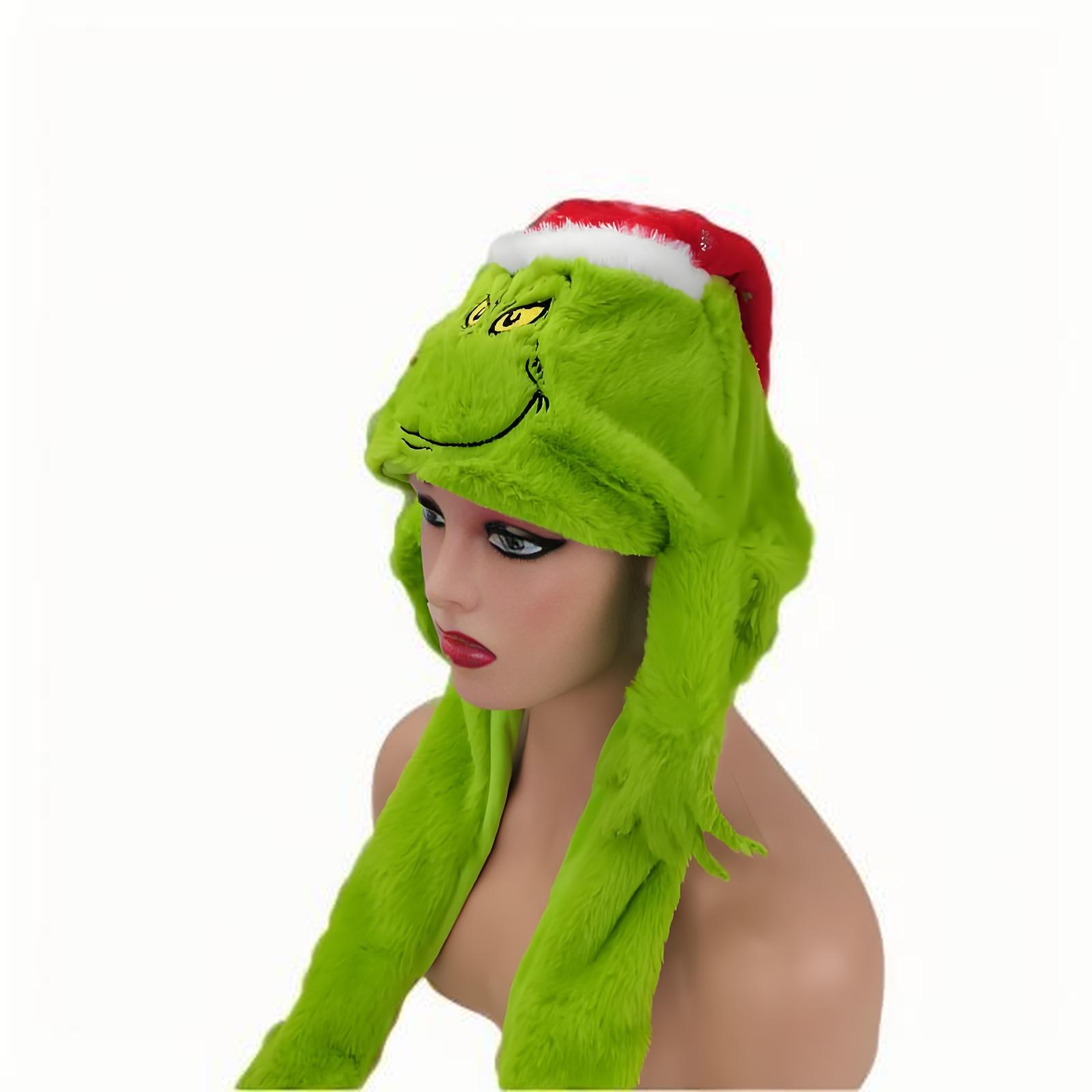 Plush Grincese Hat Cap Scarf C - Santa Hat Plush avaliação e preço