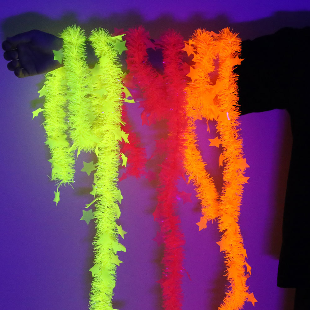 Birthday Theme Fluorescent Mac - Tinsel Garland Decoration avaliação e preço