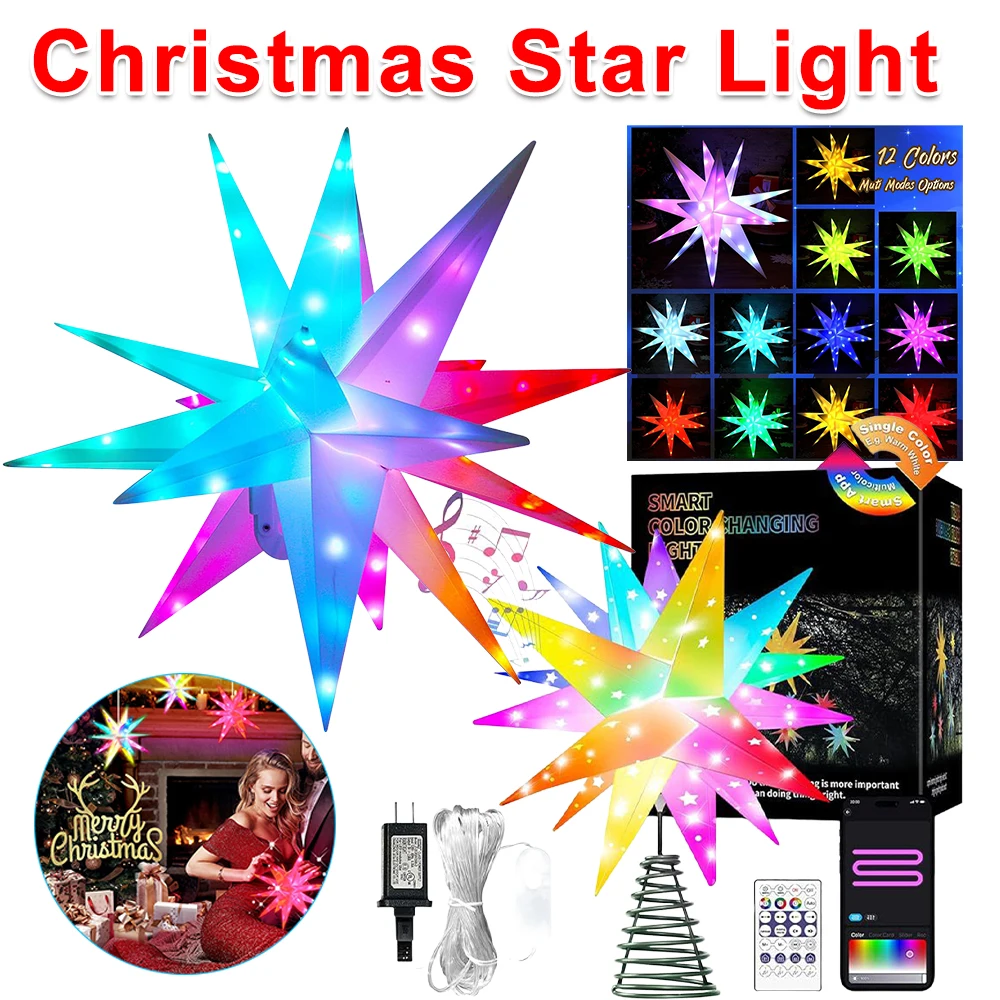 25/40/50/60CM Christmas Star L - Star Tree Topper avaliação e preço