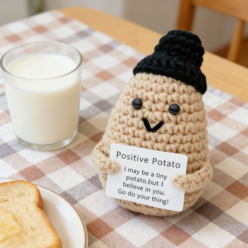 Cute Positive Potato Crochet D - Santa Hat Plush avaliação e preço