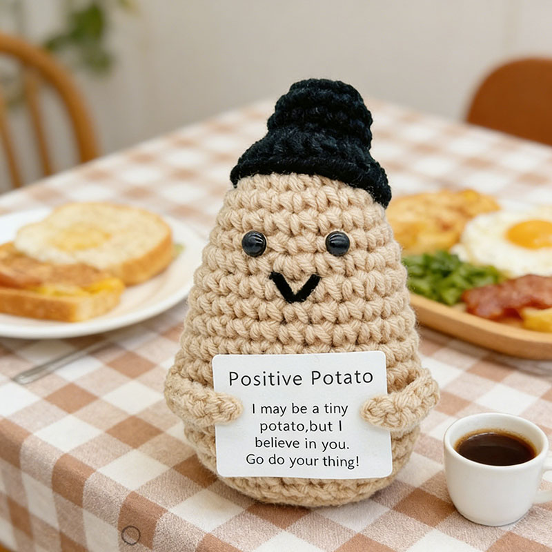 Cute Positive Potato Crochet D - Santa Hat Plush avaliação e preço