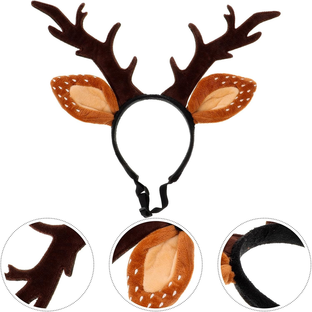Dogs Headbands Deer Costume Ha - Reindeer Antlers Headband avaliação e preço