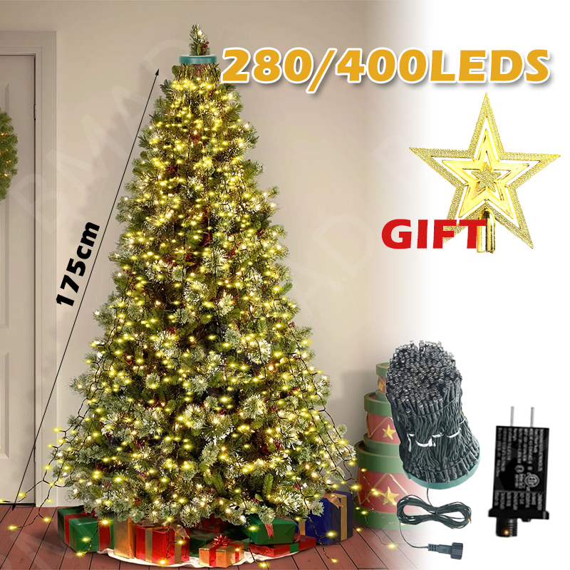 Christmas Tree Waterfall Light - Star Tree Topper avaliação e preço