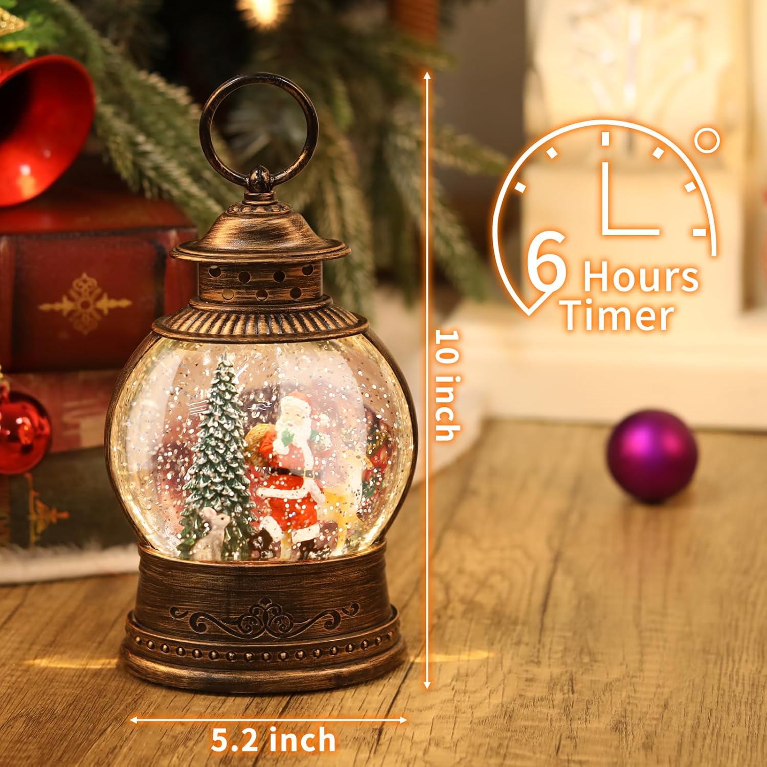 Christmas Snow Globe Lantern w - Snow Globe Musical avaliação e preço