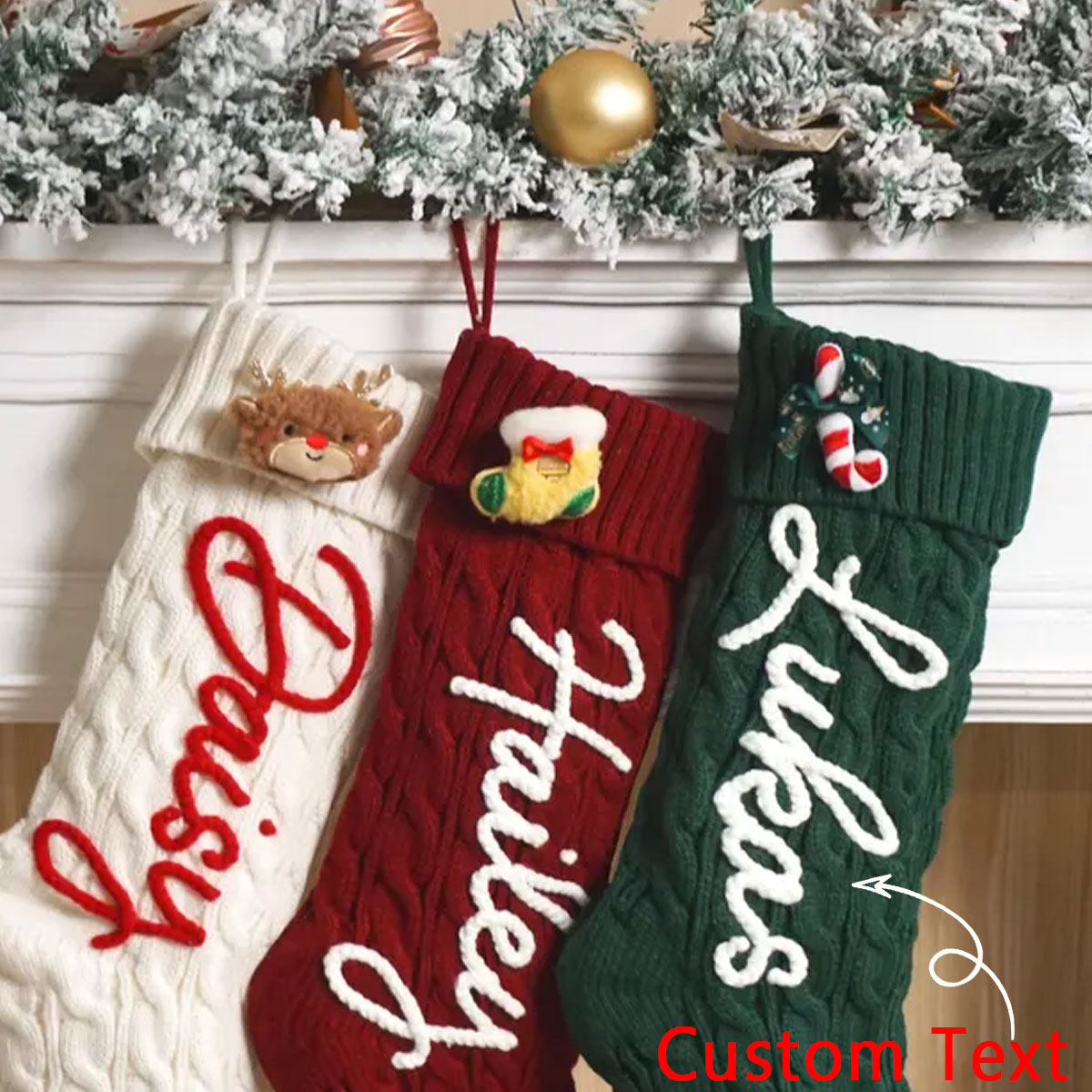1PC Christmas decorative stock - Christmas Stocking Hanging avaliação e preço