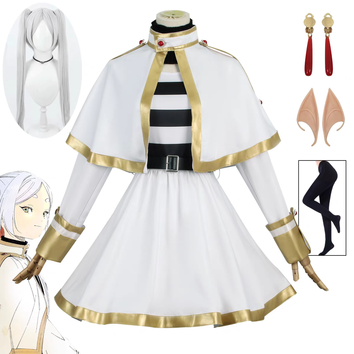 Sousou No Frieren Anime Cospla - Elf Costume Christmas avaliação e preço