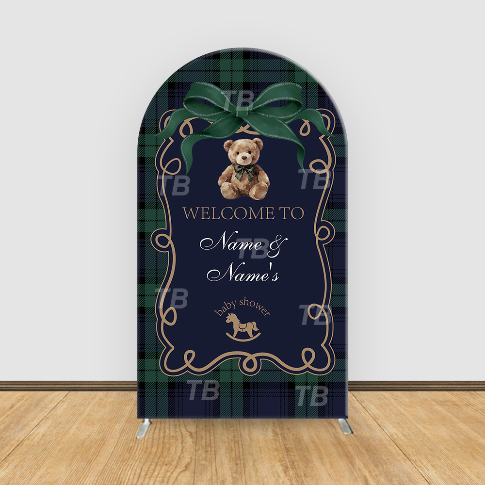 Teddy Bear Plaid Theme Arch Ba - Christmas Throw Blanket avaliação e preço