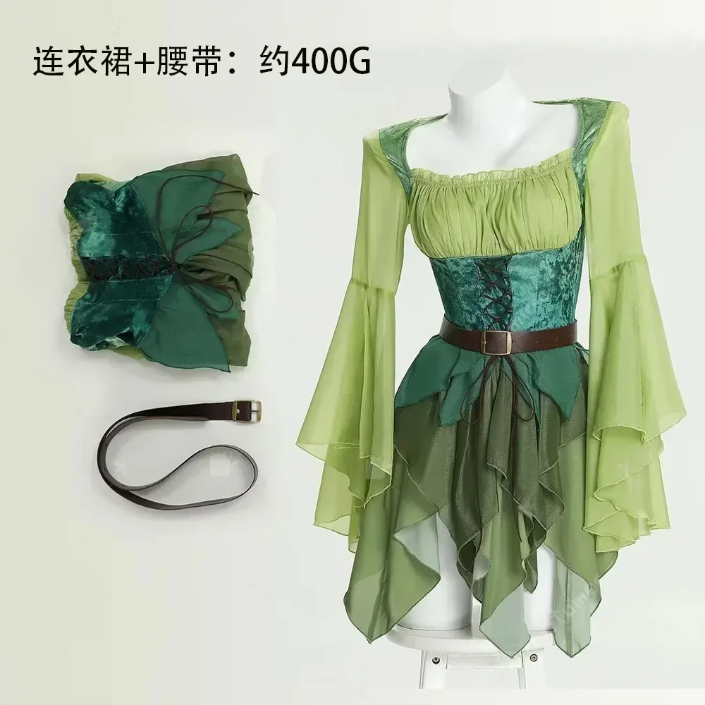 Women's Elf Medieval Green Fai - Elf Costume Christmas avaliação e preço