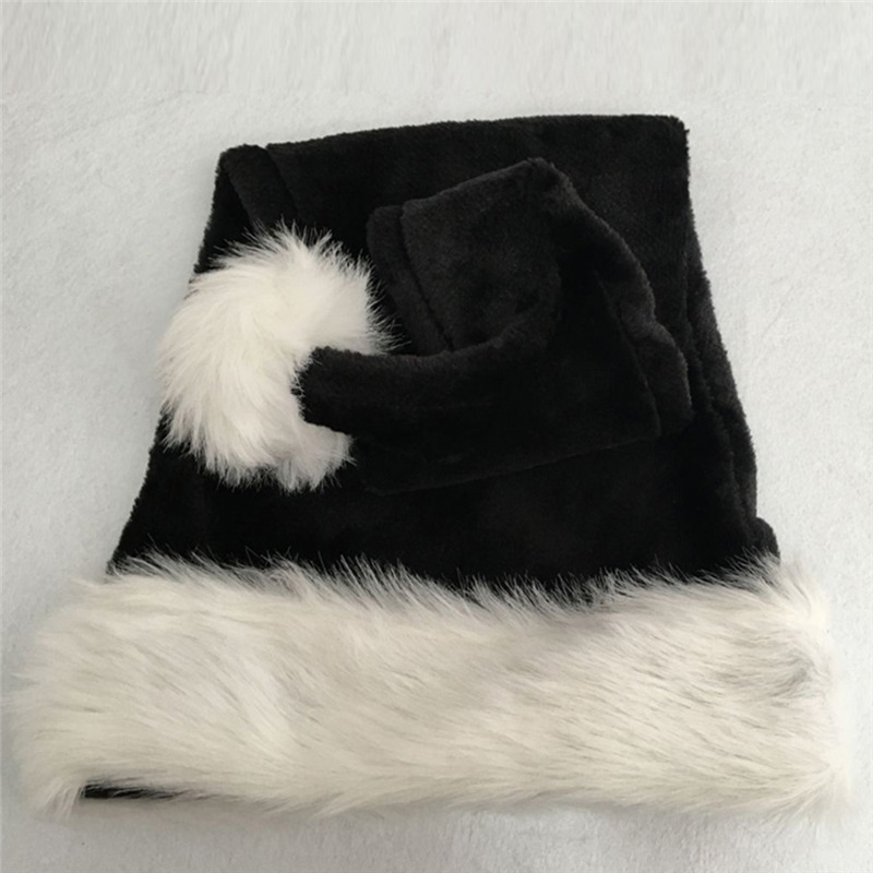 Christmas Santa Hat Black Long - Santa Hat Plush avaliação e preço