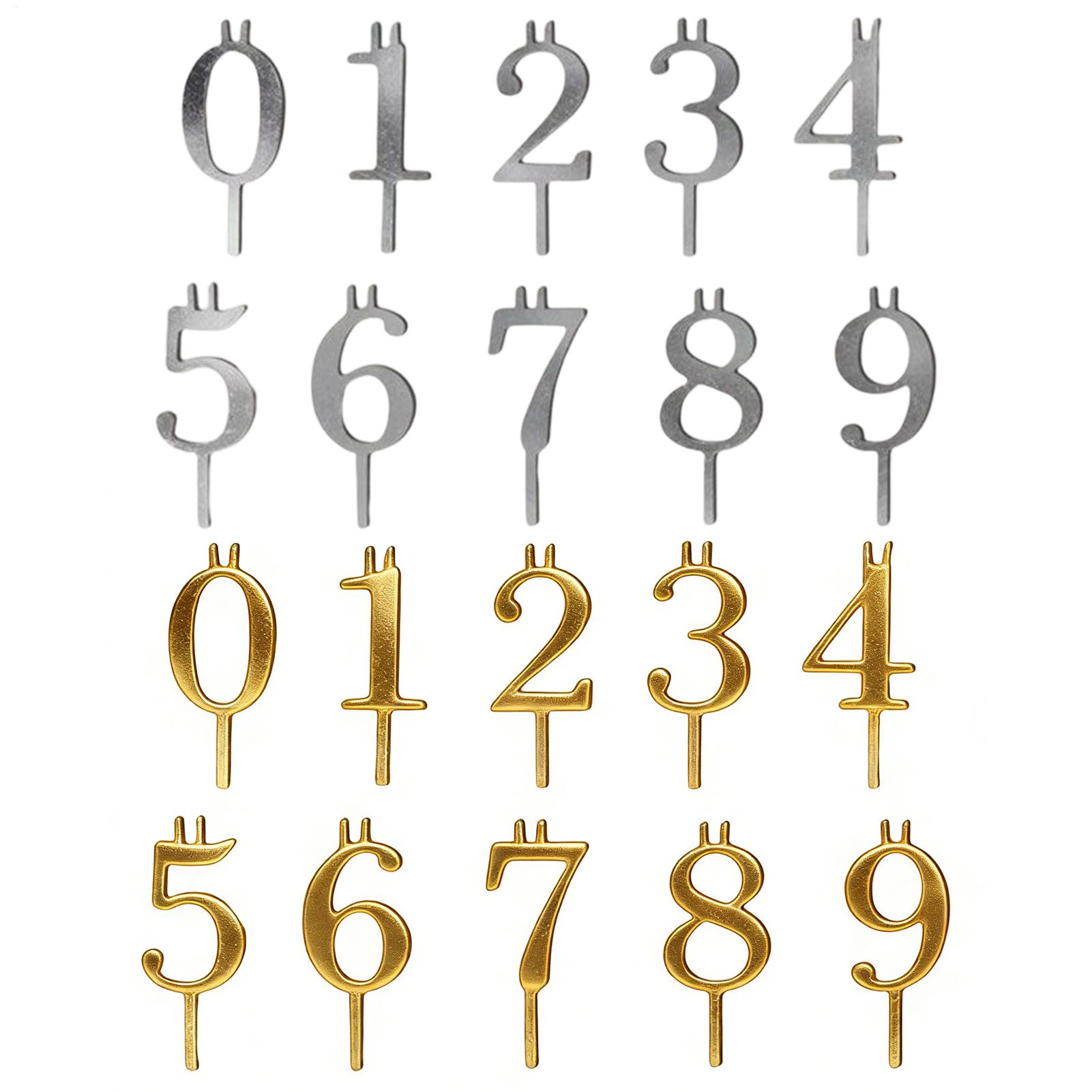 10pcs 0-9 Number Cake Toppers  - Holiday Candle Set avaliação e preço